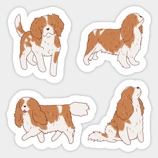 king charles cavalier spaniel drawing pack Sticker